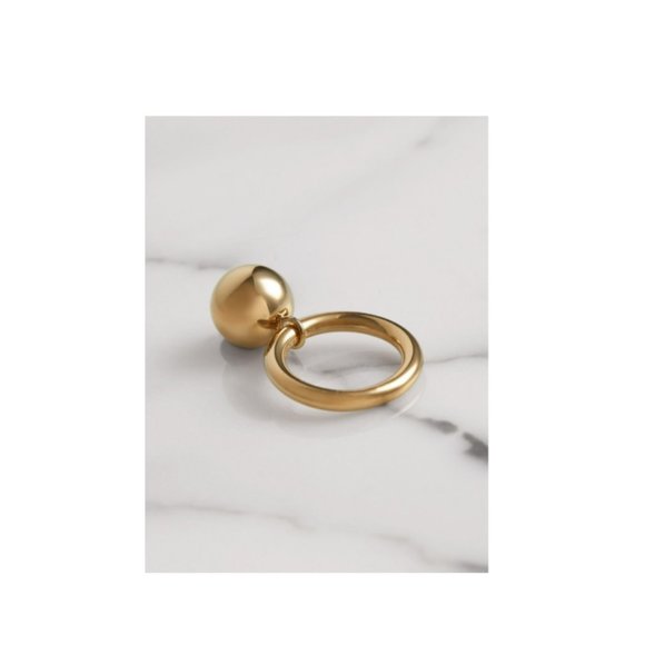 BURBERRY Charm Gold-plated Ring - Picture 1 of 9